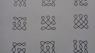 Basic Dot kolams for Beginners  Tutorial [upl. by Nobe]