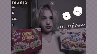 magic asmr cinnamon toast crunch amp lucky charms cereal bars 🥣🥛 [upl. by Ellon]