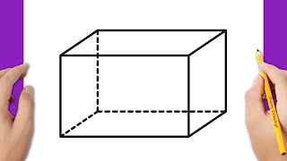 How to draw a cuboid  rectangular prism [upl. by Nivi]