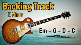 Pop Rock BACKING TRACK E Minor  Em G D C  80 BPM  Guitar Backing Track [upl. by Akenihs]