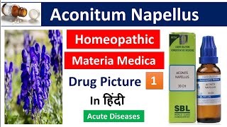 Aconitum Napellus Homeopathic Medicine in Hindi  Drug Picture  Materia Medica bhms [upl. by Tyika481]