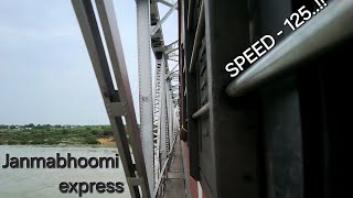 VSKP  LPI JANMABHOOMI EXPRESS  125  KRISHNA RIVER  AGGRESSIVE RIVER BRIDGE CROSSING  SCR [upl. by Irita211]