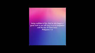 Philippians 16  Bible Verse  Pls Sub [upl. by Lilahk]