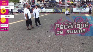 International à pétanque de Ruoms 2019  Finale FRANCE vs VERJUS [upl. by Cirtemed]