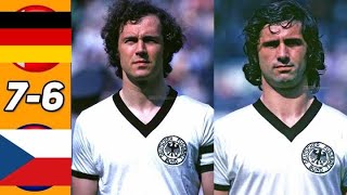 Germany 22 4x5 Czechoslovakia BeckenbauerPanenkar ●Euro 1976 Final Extended Goals amp Highlights [upl. by Reteip]