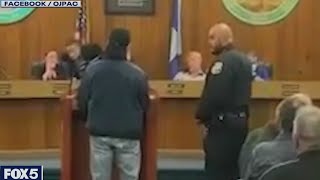 AntiSemitic rant at town hall meeting caught on video [upl. by Laszlo]