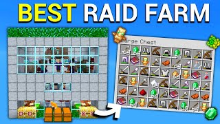 THE BEST 121 RAID FARM TUTORIAL In Minecraft Bedrock [upl. by Eatnuahc]