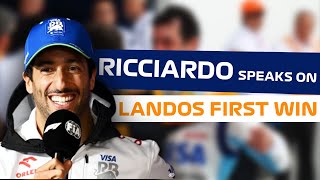 Riccardo Speaks On Landos First Win  f1 [upl. by Enniroc738]