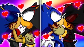 SONICAEXE amp SHADINAEXE KISSED SONIC amp SHADOW  Sonic Comic Dub Compilation [upl. by Martz]