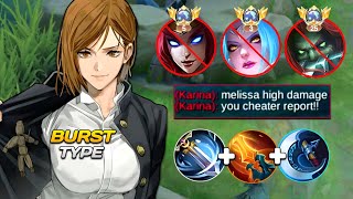 31 Kills  MANIAC Melissa ALLSTAR New SPARKLER Skin  Build Top 1 Global Melissa  MLBB [upl. by Chenee]