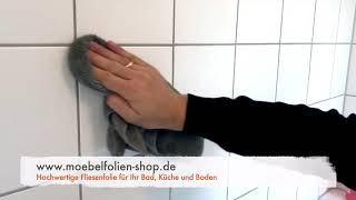 KlingerFoliende  Folienfliesen  Fliesen mit Folie bekleben  Fliesenfolie verkleben DIY [upl. by Sedlik320]