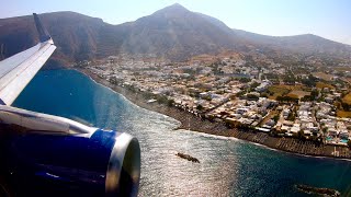 British Airways Airbus A320200 Landing At Santorini Thira Greece  JTR [upl. by Greeley]