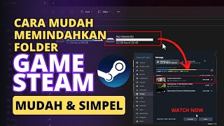 Cara Mudah Memindahkan Game GTA V Atau Game Lain Steam ke Drive Lain Tanpa Software [upl. by Ylrebme]