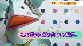 ２つの指示を組み合わせる運筆練習。小学校受験 [upl. by Jesher]