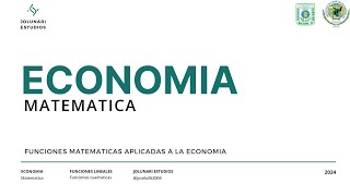 Economía Matemática I  Funciones Lineales  Ejercicios resueltos UNSM [upl. by Atneciv858]