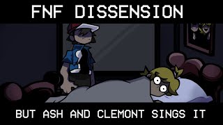 REMAKE  FNF Dissension but Ash and Clemont sings it  Strangled Red but Pokemon XY [upl. by Walls]