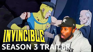 INVINCIBLE SEASON 3 OFFICIAL TRAILER  REACTION [upl. by Kahl117]