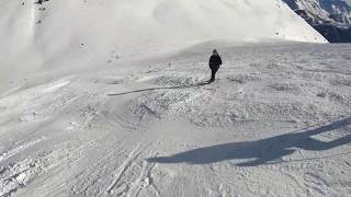 Most Difficult black Run in Auris  Skiing Alpe DHuez 2019 4k [upl. by Cnut]