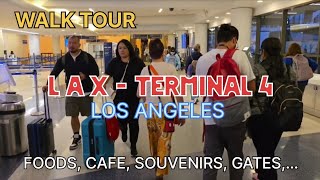 WALK TOUR  LAX  TERMINAL 4 LOS ANGELES  Big Brother Journey airport travel enjoy [upl. by Bez]