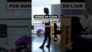 Rond de jambe en lair requires an accent out but we need to open our hip flexors as well ballet [upl. by Alver]