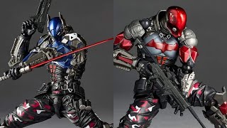 New Batman Arkham Knight action figure ver 15 more images revealed Revoltech preorder info [upl. by Ymirej655]