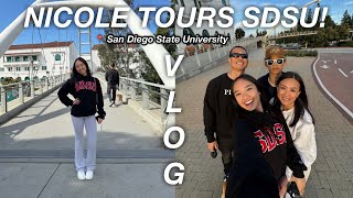 NICOLE TOURS SDSU San Diego State University VLOG  The Laeno Family [upl. by Kylila44]