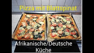 Pizza mit Blattspinat [upl. by Jopa]