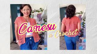 CANESÚ A CROCHET 😱 Para el Cárdigan de Manga Corta tutorial pasoapaso [upl. by Lenna]