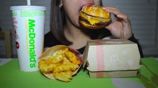 ASMR McDonalds Holiday Meal  Potato Rosti amp Bacon Burger  Waffle Cut Fries  Eating Sounds [upl. by Putnam]