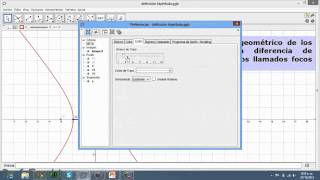 HIPÉRBOLA CONCEPTO COMPROBACIÓN CON GEOGEBRA 1 de 3 [upl. by Armando397]