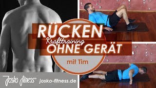 Krafttraining ohne Gerät  Rücken  OHNE WERBUNG [upl. by Goldberg]