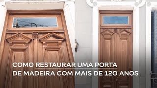 Antes X Depois renovando uma porta de madeira [upl. by Ettelloc]