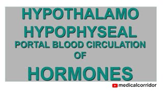 HYPOTHALAMO HYPOPHYSEAL PORTAL BLOOD CIRCULATION OF HORMONES [upl. by Enenaej]