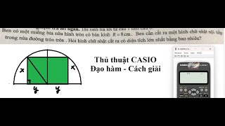 Toán 12 Ben có một miếng bìa nửa hình tròn có bán kính Ben cần cắt ra một hình chữ nhật nội tiếp [upl. by Kinom710]