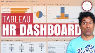 Create a HR Dashboard with Tableau  Full Tutorial [upl. by Yluj]