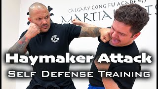 Haymaker Punch  Self Defense Training [upl. by Nednyl]