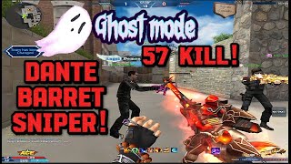 Ghost Mode 57 Kill Dante Barret Sniper and Zilong Melee MAT2 Mission Against Terror 2 [upl. by Nahallac21]