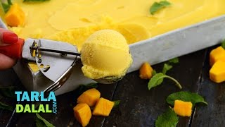 Mango Ice Cream Alphonso Mango ice cream with condensed milk by Tarla Dalal [upl. by Veronika]