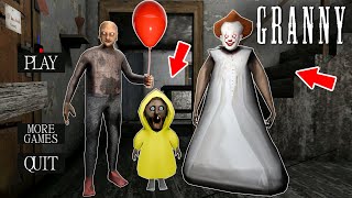 Playing Granny is IT vs Grandpa vs Little Granny  NEW Secret MOD  Gameplay Animation p24 [upl. by Annoyed246]