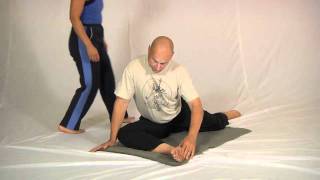 Floor piriformis stretch plus partner assist [upl. by Nosreffej]