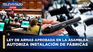 Las empresas privadas ya podrán fabricar armas en Ecuador  Televistazo 7 PM ENVIVO🔴 [upl. by Acinet]