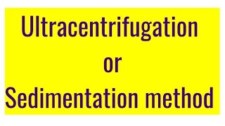 Sedimentation method  Ultracentrifugation polymer chemistry MSc 4 sem [upl. by Dnama2]