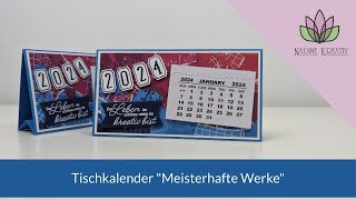 Bastelanleitung Tischkalender quotMeisterhafte Werkequot  Stampin Up Geschenke basteln [upl. by Nnaeirrac]