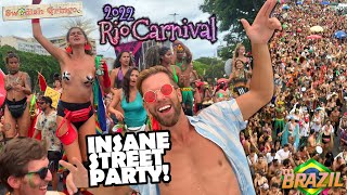 Rio Carnival HUGE STREET PARTY BLOCO 🇧🇷 Biggest amp craziest samba parade of the year [upl. by Assilak]