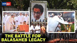 Uddhav amp Shinde Faction Clash Balasaheb Memorial Purified With Gau Mutra After Shinde Visit [upl. by Deach]