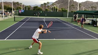 Andrey Rublev  Hitting the Living BWEEH Out of Balls  IW Court Level Practice w Aslan Karatsev [upl. by Carleen]