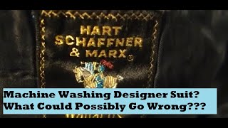 Machine Washing Hart Schaffner Marx Dry Clean Only Suit Is Dry Cleaning A Waste Of Money [upl. by Atikcir]