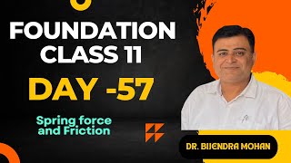 Foundation class for 11th Day57  Spring force and Friction  DrBijendra Mohan [upl. by Leyes]