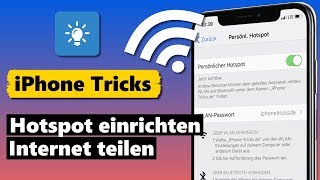 Wlan Hotspot am iPhone einrichten und WLAN teilen [upl. by Gamber319]