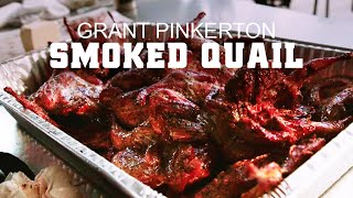 Smoked Quail from Pinkertons BBQ  Green Mountain Grills [upl. by Sitruk]